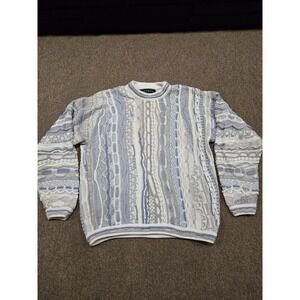 Vintage 90s Tundra Sweater Men's Large Textured 3D Coogi Style Hip Hop Canada